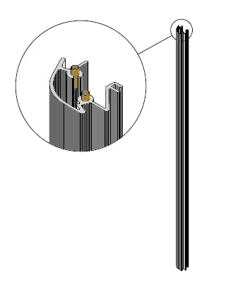 Lackierte vorder Montageleiste