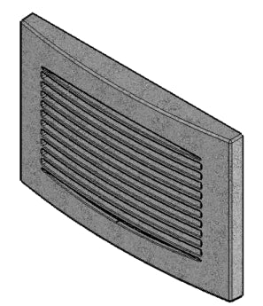 Gusseisernes Gitter Warmluftaustritt