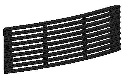 Schwarze Luftgitter aus Guss