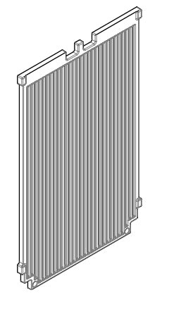 Rückwand aus Guß schwarz