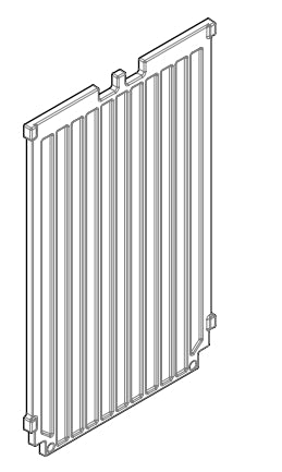 Rückwand aus Gusseisen