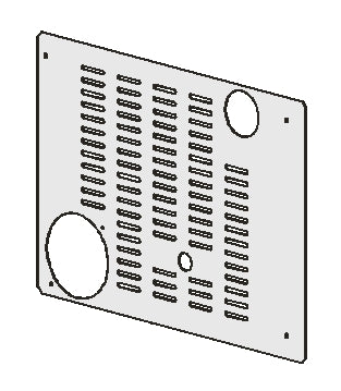 Untere Rückwand aus Stahl