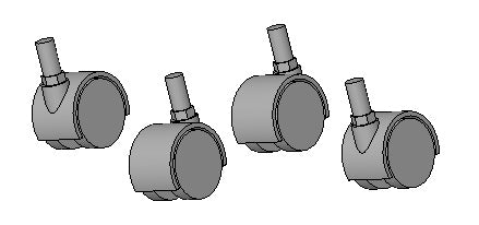 Räder ø30 trolley (Stk.4)