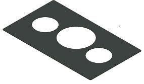 Obere Abdeckplatte aus Stahl