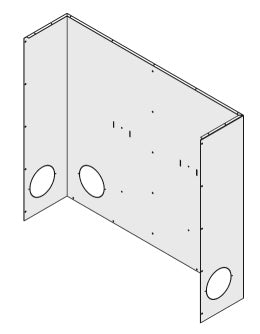 Hintere Rückwand in Stahl