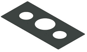 Obere Abdeckplatte aus Stahl