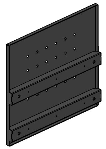 Mittlere Platte aus schwarzem Stahl