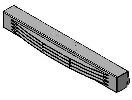 Vorderes Gitter Warmluftaustritt